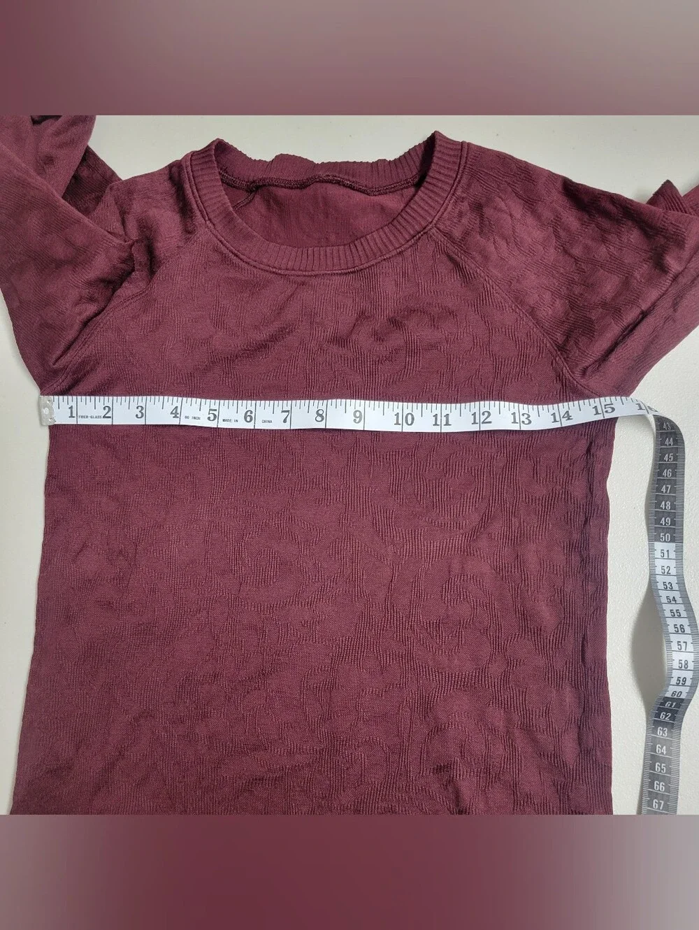 Lululemon Rest Less Pullover Garnet Dark Red Burgundy  Jacquard Knit Thumbhole